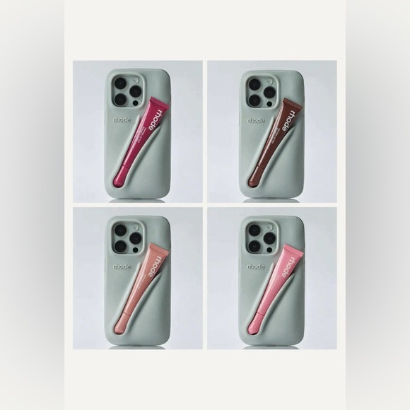 Rhode NIB Lip Case Holds Lip Balm Silicon Fits iPhone 15 Pro Soft-touch Rubber - Picture 2 of 5